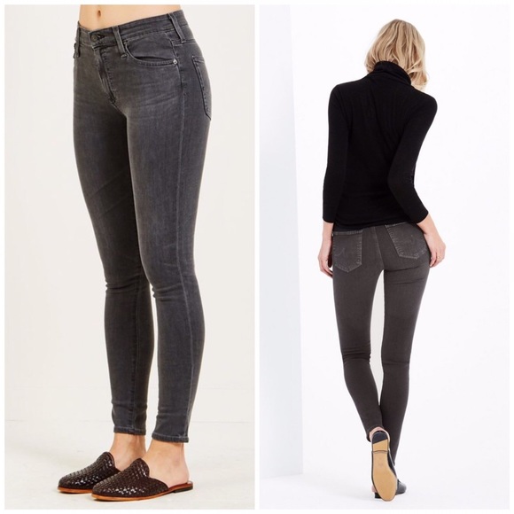 Farrah High-Rise Ankle Skinny Jeans, Misty - Picture 2 of 15